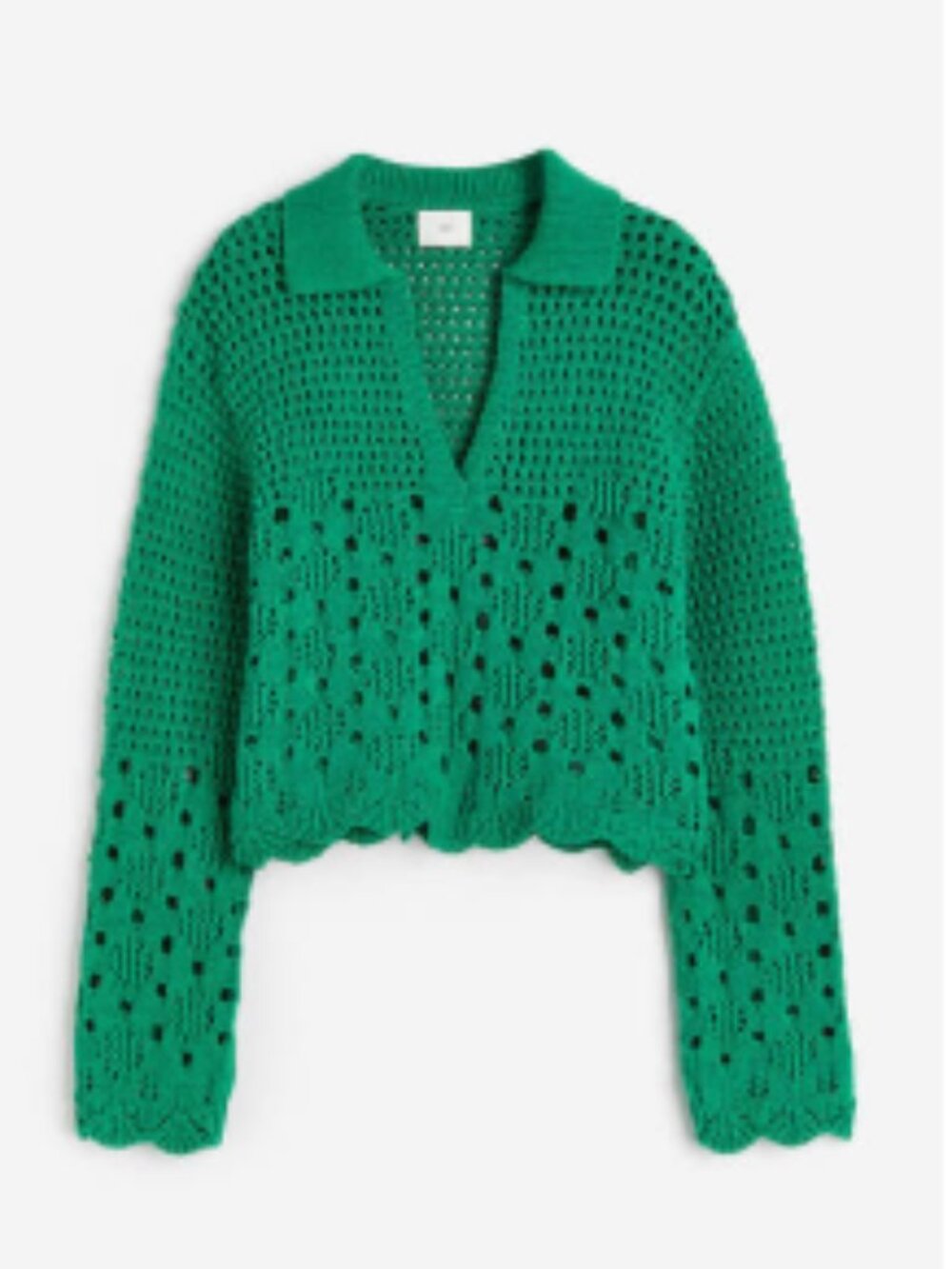 H&M Pointelle Knit Cotton Sweater